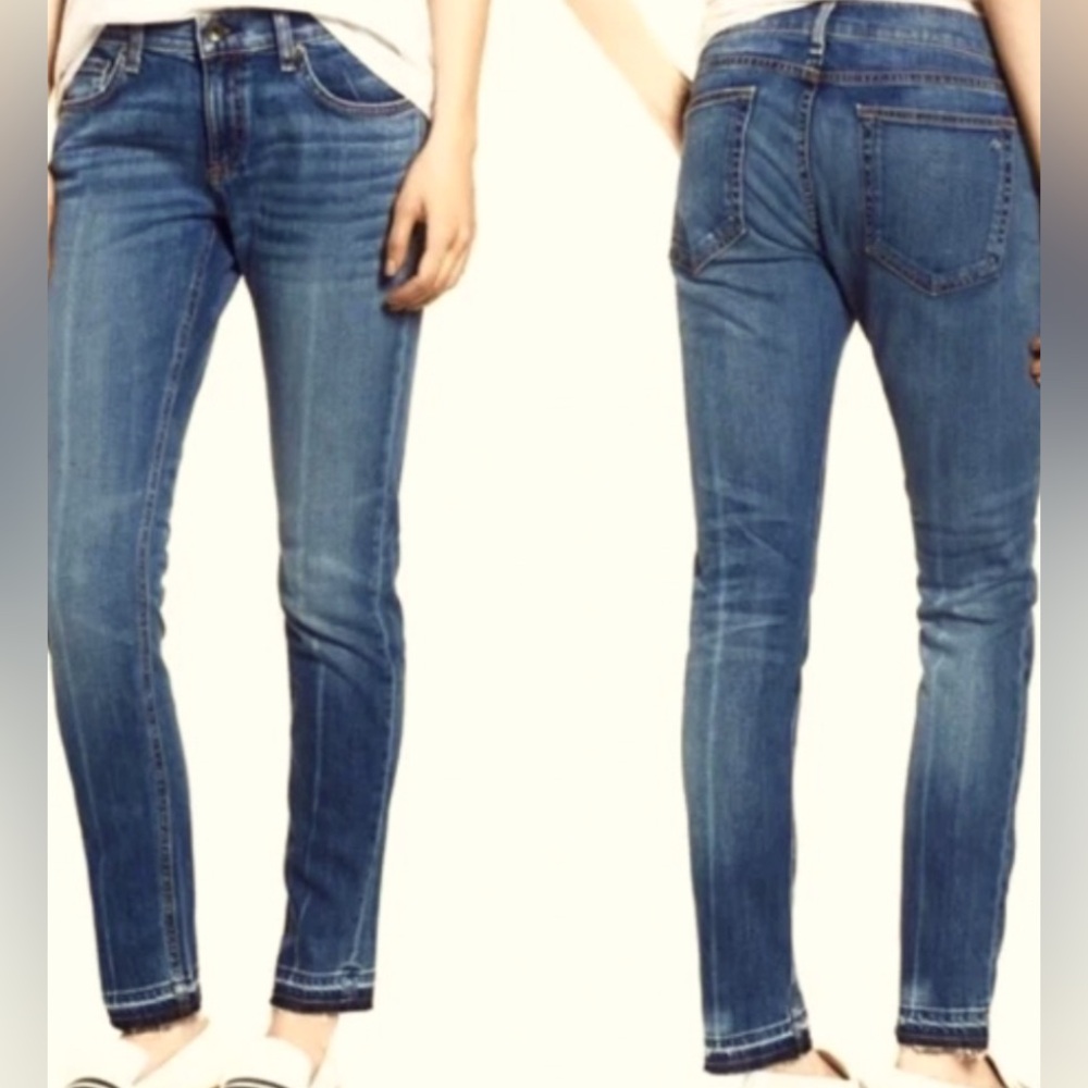 rag & bone Dre Boyfriend Skinny Jeans | Coopers (Blue) Wash | Size 25